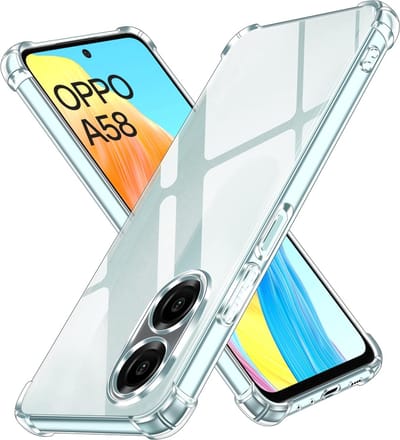 Casemania Hoesje Geschikt voor Oppo A58 4G Transparant - Anti-Shock Hybrid Back Cover