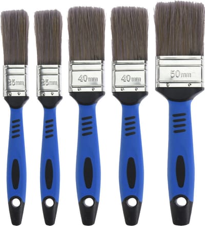 FX Tools Verfkwasten set - 5-delig - plat - 25-40-50 mm - kunststof