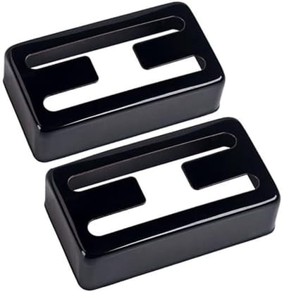 Humbucker Pickup Covers voor Elektrische Gitaar - Set van 2 - Zwart, H-vorm, Geschikt voor LP Gitaren
