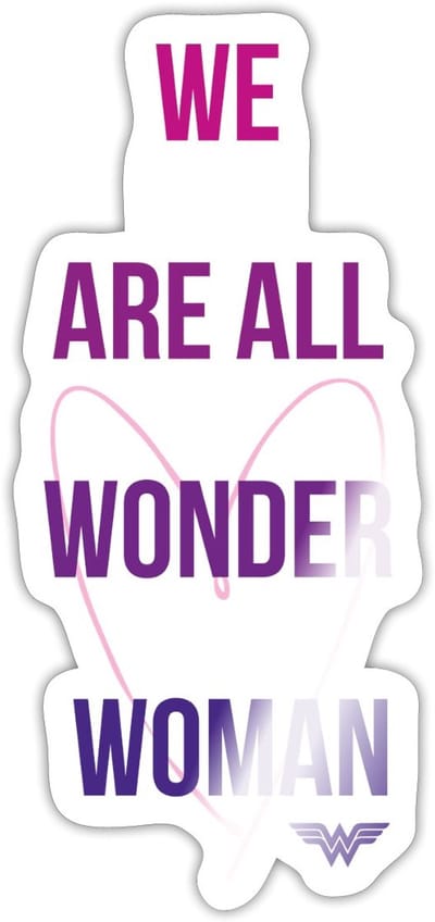 DC Comics We Are All Wonder Woman Sticker maat S (10 x 10 cm)