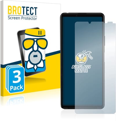 BROTECT - Screenprotector voor Sony Xperia 10 III / 10 III Lite - Folie Beschermfolie Beschermglas matte 3 Stuks