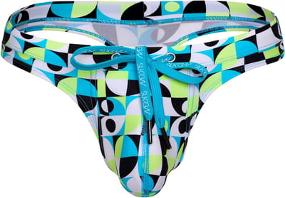 SUKREW Torrent Swim Thong Retro Lime - MAAT XS - Heren Zwemstring - Zwem String voor Man - Mannen Thong