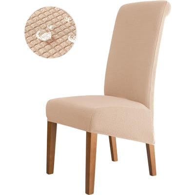 Waterafstotende Stoelhoes met Hoge Rugleuning Jacquard Stretch XL Maat Stoelhoezen voor Eetkamer Vuilafstotend Makkelijk Onderhoud Zitbeschermers XL size (60-75cm)