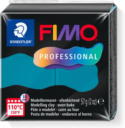 FIMO professional - ovenhardende boetseerklei - blok 57 gr - petroleum blauw