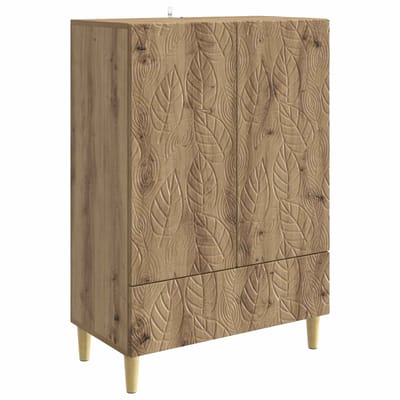 vidaXL - Dressoir - Artisanaal - eiken - 66 - x - 34,5 - x - 95 - cm - Bewerkt - hout