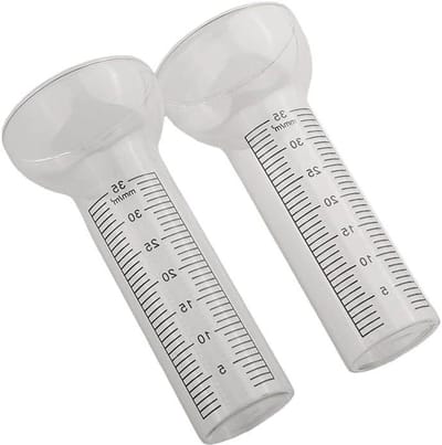 Vervangend glas - Regenmeter cilinder - Neerslag meten - Weerbestendig materiaal - 35 mm schaal - Transparant
