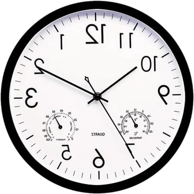 Wandklok - Buitenklok - Tijdweergave Buiten - Stille Veegfunctie - 30 cm - Zwart