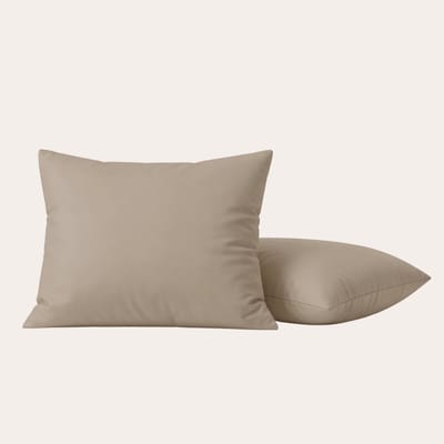 HappyBed Kussenslopen Taupe 60x70 cm - Kussensloop set 2 stuks - 100% Microvezel - Ultieme slaapcomfort