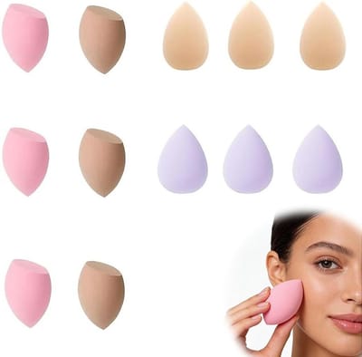 Mini Makeup Sponges - 12 Stuks, Zachte Sponsjes voor Foundation, Concealer en Liquid Makeup, Ideaal voor Gezicht en Lichaam