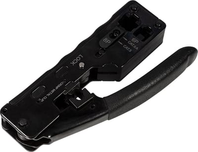 Professionele krimptang voor RJ45, RJ11 en RJ12 connectoren