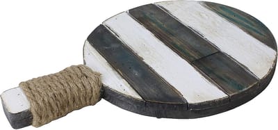 Houten Plank met Handvat 35 x 25 cm - Decoratieve Striped Plank voor Wanddecoratie en Opberging van Accessoires