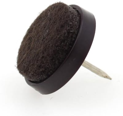 16x Ronde Viltglijders met Nagel voor Meubelpoten 30mm - Vloerbeschermers