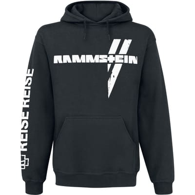 Rammstein Trui met capuchon - White Cross - M tot XXL - voor Mannen - zwart