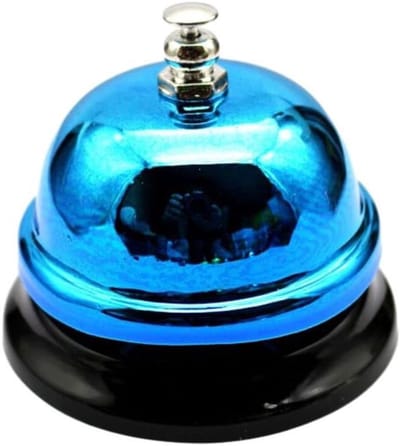 Service Bel - Keuken Bel - Personeel Roepen - Heldere Klank - 8 x 6 x 6 cm - Blauw