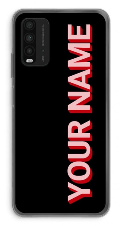 Gepersonaliseerd - Case Company® - Hoesje geschikt voor Xiaomi Redmi 9T hoesje - Namecase - Soft Cover Telefoonhoesje - Bescherming aan alle Kanten en Schermrand