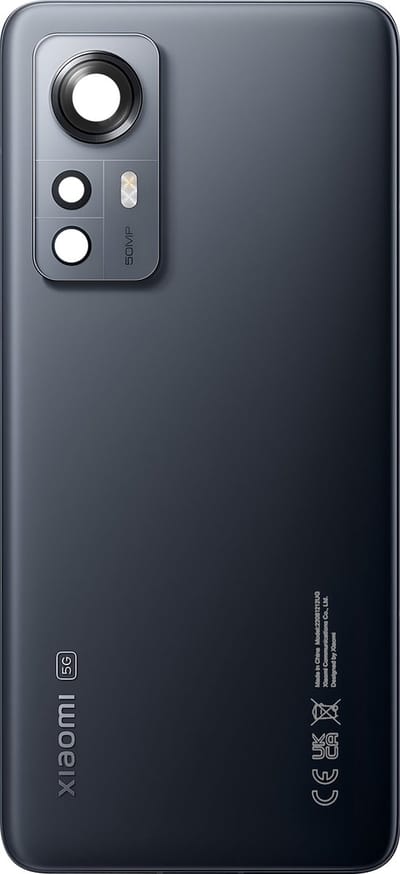 Xiaomi, Batterijdeksel Geschikt voor Xiaomi 12 / 12X origineel Service Pack, Grijs