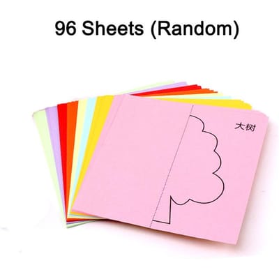 96 Vel Papierknipset Papierknippen Schaarvaardigheden Activiteit Knipboek Kinderen DIY Knutselen Speelgoed Kits met Kindveilige Scharen