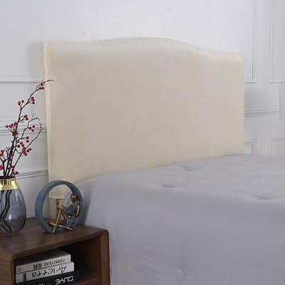 Effen kleur elastische Queen hoofdbordhoes zachte stofdichte hoofdbordhoes all-inclusive fluwelen hoofdbord wasbaar thuis hotel W150xH65-75cm