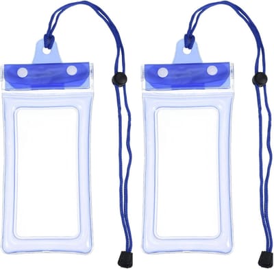 delige set - Waterdichte zwemtas - Duiktas - Met touw - Draagbaar en betrouwbaar - 2 - Opblaasbare, waterdichte tas voor mobiele telefoon - Beschermhoes voor mobiele telefoon onder water - Waterdicht