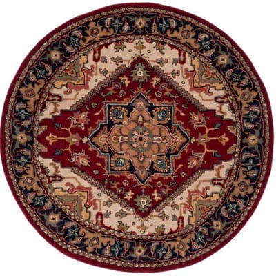 Etnische Stijl Rond Tapijt Retro Boheemse Stijl Antislip Kleed Woonkamer Slaapkamer Winter Warm Huisdecoratie Mat 40x40cm