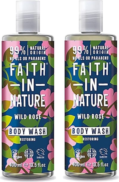 Faith in Nature - Wild Rose Bad-en Douchegel - 400ml - 2 Pak