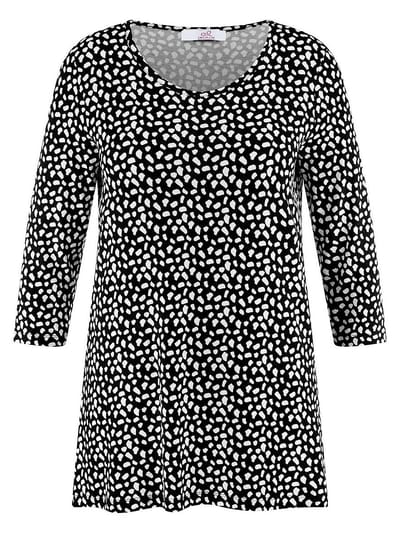 Shirt ronde hals en 3/4-mouwen Van Emilia Lay zwart