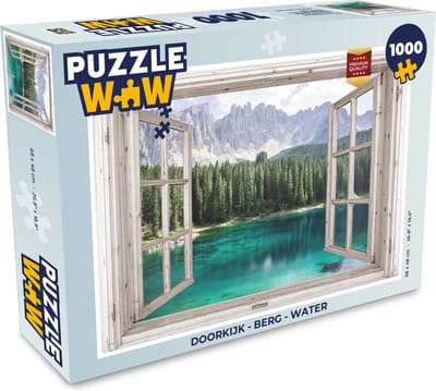 Puzzel Doorkijk - Berg - Water - Legpuzzel - Puzzel 1000 stukjes volwassenen
