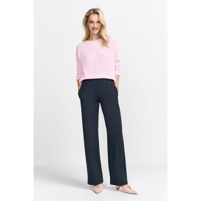 Rich & Royal Seamless Crew-neck Half Cardigan Strawberry Cream Size: XS | Sweaters Outlet | Dames | Roze