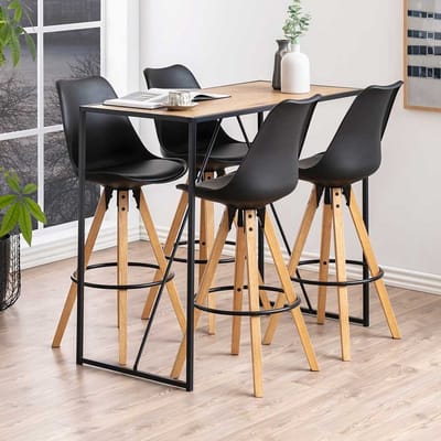 Bartafel Dover – metaal / eikdecor – 120cm x 60cm