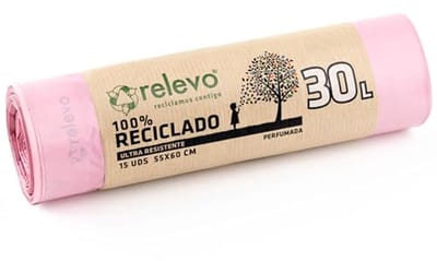 Gerecyclede geur-vuilniszakken - Extra sterk, 30L, 15 stuks