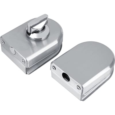 Roestvrij Staal 10 12mm Glazen Deur Slot Draaiknop Open Sluiten Huis Hotel Badkamer Gebruik gray