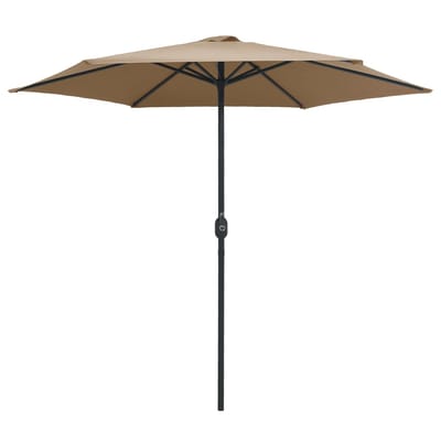 vidaXL - Parasol - met - aluminium - paal - 270x246 - cm - taupe