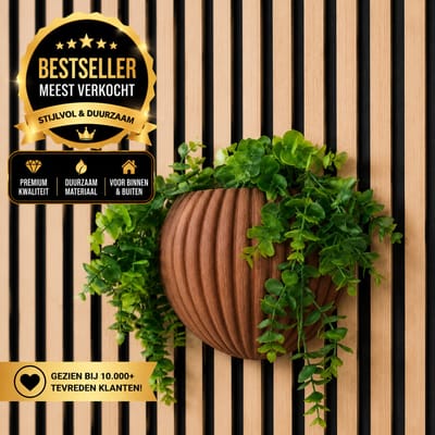Luxe Wandvaas voor Akoestische Wandpanelen – Design Wanddecoratie – Geschikt voor Lattenwand en Akupanel – Tussenruimte 13–15 mm – Roasted Chestnut
