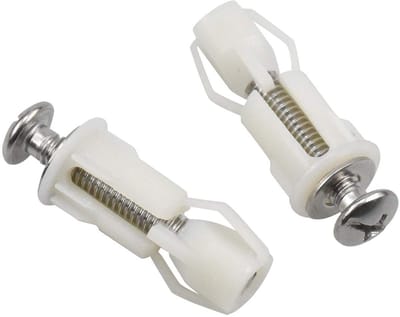 2 stuks expansie-schroeven voor WC-zitting bevestiging schroeven pluggenset voor toiletzitting toiletdeksel vervangstukken WC-bevestigingsset toiletdeksel bevestiging