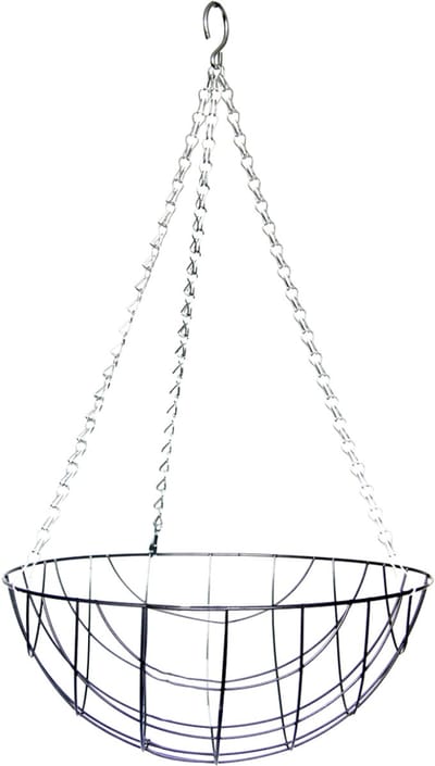 Esschert Design Hanging basket zwart - Esschert Design Hanging basket zwart - L