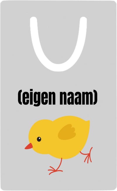 Hacebo® - kuiken met eigen naam metalen boekenlegger - Kuiken - kuiken liefhebbers - iemand die houdt van kuikens - verjaardag - cadeau - kado Bladwijzer boekenleggers - 7.6 cm x 5cm