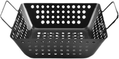 VHV - Grillplaat - BBQ grillplaat - Bakplaat barbecue - Anti-aanbak - Roestvrij staal - RVS - Voor vlees en groenten - Voor barbecue en oven - Vierkant - Zwart