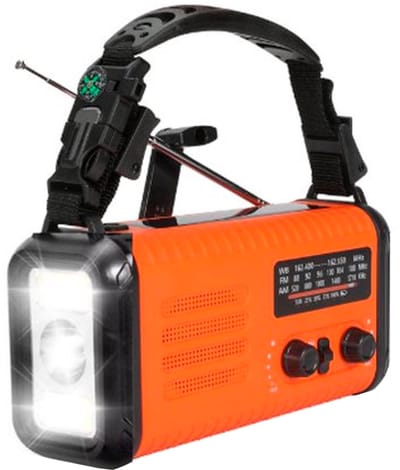 Noodradio Solar - 20.000 mAH Powerbank - 2025 Versie - Radio - Opwindbare Wereldontvanger - Betrouwbare Noodvoorziening