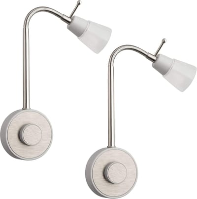 Dimbare LED Stopcontactlamp met Flexibele Arm - Wandlamp 2W Warm Wit 2700K
