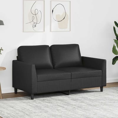 vidaXL - Tweezitsbank - 120 - cm - kunstleer - zwart
