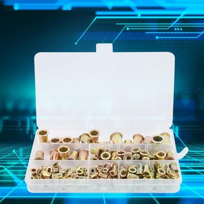 Ensemble d'écrous à sertir 150 pièces Accessoires de quincaillerie Fixation Couleur Zingage M3 M4 M5 M6 M8 M10
