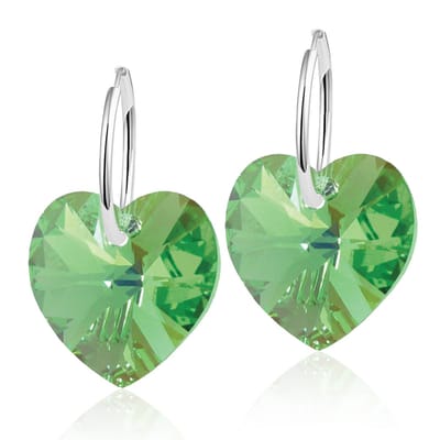 Montebello Oorbellen Delfin HZ65 - Swarovski Hart - 925 Zilver Gerhod.- Ø18mm - 28mm