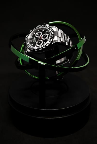 Elbrus Horology - Groen - Limited Edition 200 stuks - Oplaadbare batterij - Tourbillon Horloge Opwinder - Gyrowinder Orbit Watch Winder
