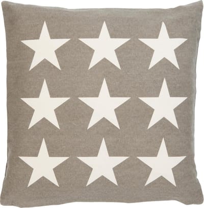 Sierkussenhoes - 100% Katoen - kussenhoes - Sterren - Stars - 50 x 50 cm - Donkergrijs