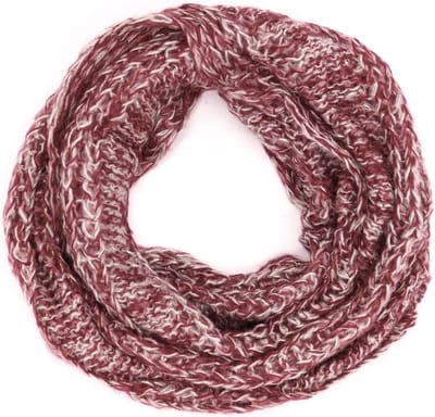 Grof Gebreide Colsjaal - Ronde Sjaal - Wijnrood - 70 x 35 cm (01wb)