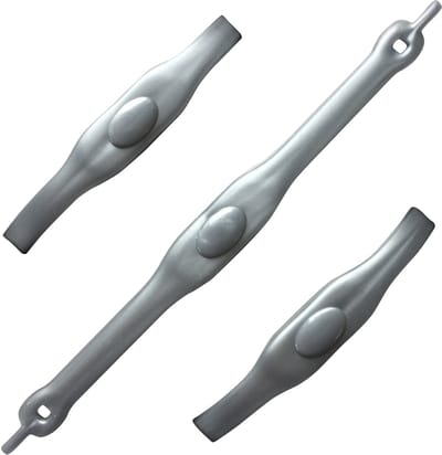 SHOEPS XL elastische veters ZILVER 8 pieces
