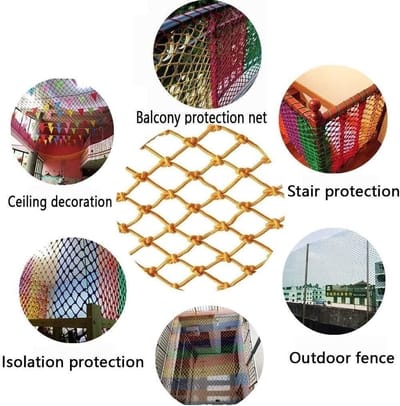 Veiligheidsnet Kinderen - Valbeveiliging Balkon - Valpreventie Buiten - Duurzaam Polyester Gaas - 3 Meter Lengte