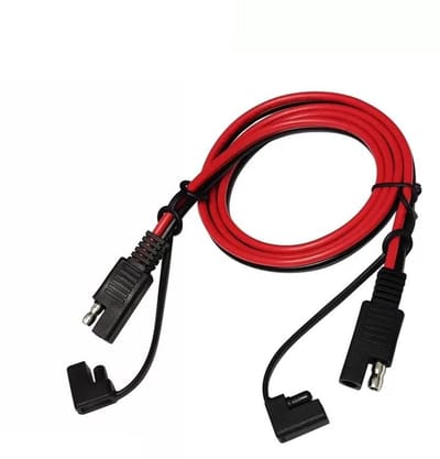 1 Meter Verlengkabel met SAE 2-polige Stekkers voor Accu en Apparatuur, 14 AWG