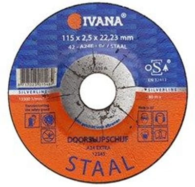 Ivana Doorslijpschijf Staal Conisch 115x2.5x22.2mm