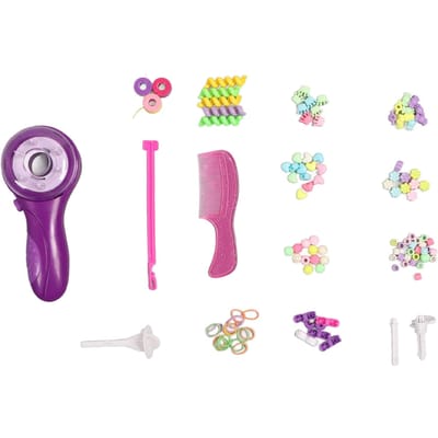 Automatische Haarvlechter Snelle Eenvoudige Bediening Batterijgevoed Draagbare Haarvlechtmachine voor Thuis pink